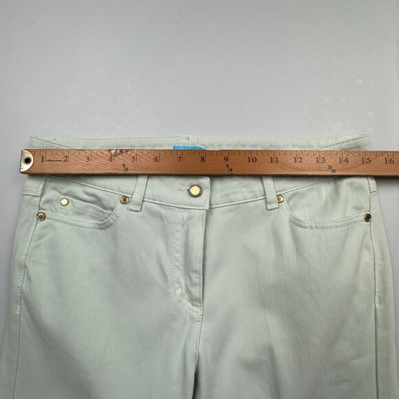 J Mclaughlin Pants Womens 6 Mint Green Lexi Jeans Pockets Stretch Casual Preppy - Picture 9 of 13
